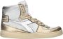 Diadora Sneakers Dames Hoge sneakers Damesschoenen Leer M basket metallic Goud - Thumbnail 2