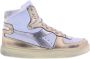 Diadora Sneakers Dames Hoge sneakers Damesschoenen Leer M basket metallic Goud - Thumbnail 9