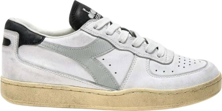 Diadora Vintage Leren Sneakers Lage Top White Dames