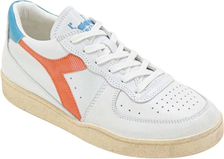 Diadora Sneakers Lage sneakers Leer MI basket low Blauw combi - Foto 4