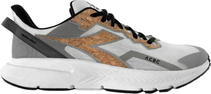 Diadora Mythos BL Volo 3 ACB Wit en Grijs Sneakers Grijs Heren