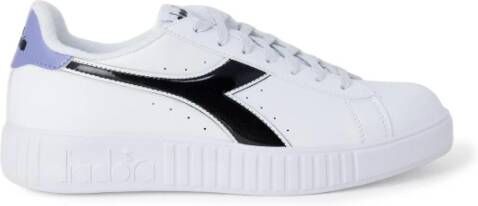 Diadora Paarse Vetersneakers met Rubberen Zool White Dames