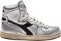 DIADORA Hoge Sneakers Dames Mi Basket Used Z Maat: 36 Materiaal: Leer Kleur: Zilver - Thumbnail 11