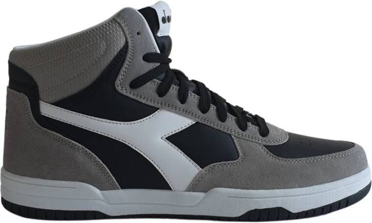 Diadora Raptor High SL Synthetisch Leren Sneakers Zwart