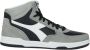 Diadora Raptor High SL Synthetisch Leren Sneakers Zwart - Thumbnail 3