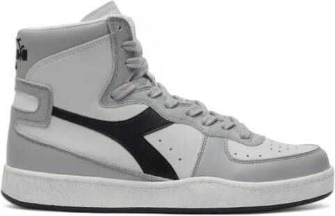 Diadora Retro Basketbalsneakers Wit Zwart