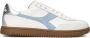 Diadora Retro Met Combi Sneaker Sneakers Leer Dames Blauw wit gestreept - Thumbnail 1