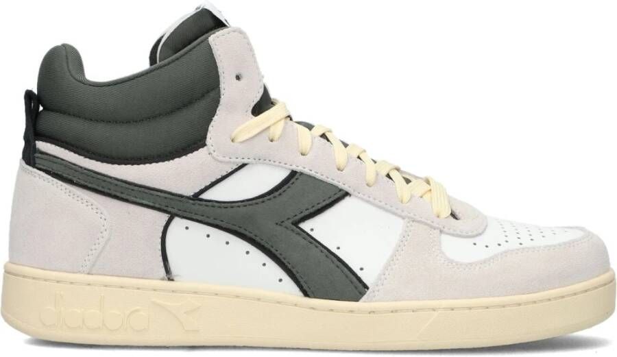 Diadora Stijlvolle Herensneakers met Groene Suède Accenten White - Foto 8