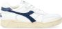 Diadora Retro Wit Blauw Leren Sneakers White Heren - Thumbnail 1