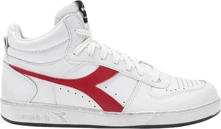 Diadora Rode Herensneakers Wit Heren