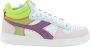 Diadora Magic Basket Demi Woman Hoge sneakers Leren Sneaker Dames Multi - Thumbnail 3
