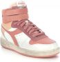 Retro Sneaker Magic Basket Mid Icona Hoge sneakers Leren Sneaker Roze - Thumbnail 9