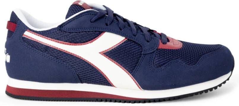 Diadora Bordeauxkleurige Sneakers met Veters Blue Heren