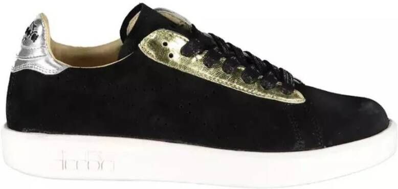 Diadora Elegante Zwarte Leren Sneakers met Contrastdetails Black Dames - Foto 2