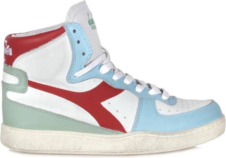 Diadora Sneakers Dames Lage sneakers Damesschoenen Leer MI basket Blauw combi - Foto 5