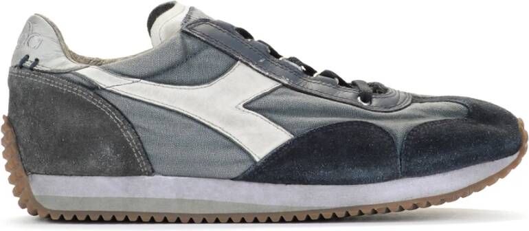 Diadora Premium Unisex Sneakers Equipe H Dirty Stone Wash Evo Blauw Heren