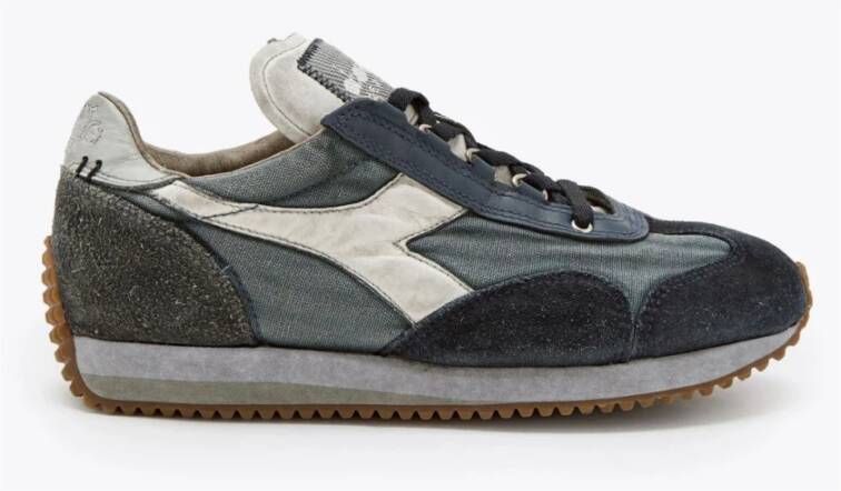 Diadora Premium Unisex Sneakers Equipe H Dirty Stone Wash Evo Blauw Heren