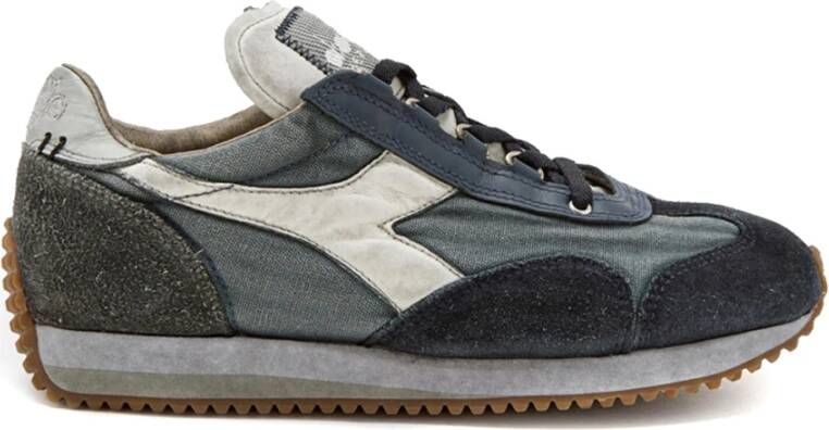 Diadora Premium Unisex Sneakers Equipe H Dirty Stone Wash Evo Blauw Heren