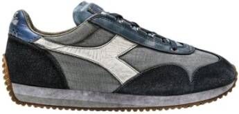 Diadora Premium Unisex Sneakers Equipe H Dirty Stone Wash Evo Blauw Heren