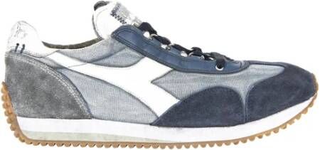 Diadora Premium Unisex Sneakers Equipe H Dirty Stone Wash Evo Blauw Heren