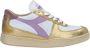 Diadora Sneakers Dames Lage sneakers Damesschoenen Leer Bask met dirty Lila combi - Thumbnail 7