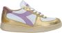 Diadora Sneakers Dames Lage sneakers Damesschoenen Leer Bask met dirty Lila combi - Thumbnail 4