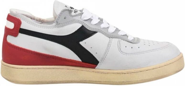 Diadora Sneakers Mi Basket in leather Wit Heren