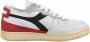 Diadora Heritage Mi Basket Row Cut Used Wit Rood Zwart - Thumbnail 5