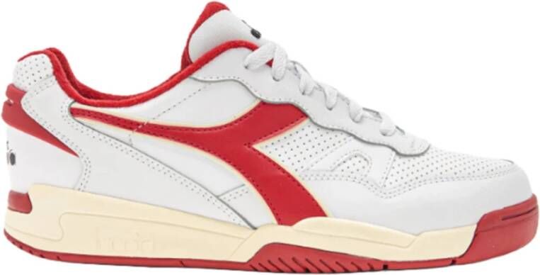 Diadora Herensneakers voor lente zomer Echt leer Rood Heren