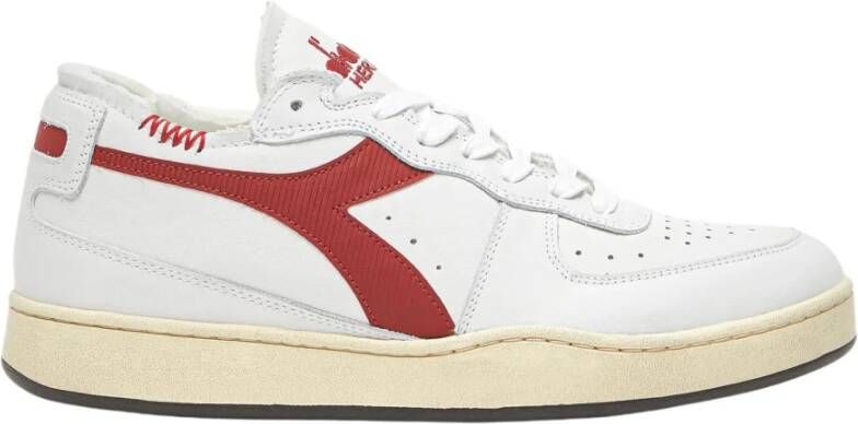 Diadora Heritage mi basket row cut sneakers wit c7114 white-garnet leer 42 5 (8+) - Foto 6