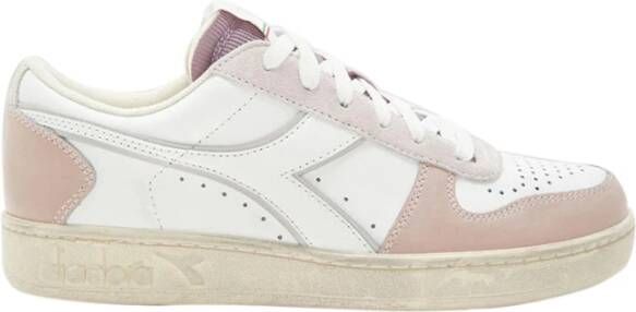 Diadora Iconische Lage Sneaker Grijs Leer