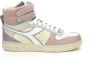 Retro Sneaker Magic Basket Mid Icona Hoge sneakers Leren Sneaker Roze - Thumbnail 3