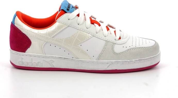 Diadora Magic Basket Low Croco Woman Lage sneakers Leren Sneaker Dames Wit - Foto 6