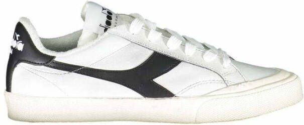 Diadora Stijlvolle Vetersneakers met Contrasterende Accenten White Dames