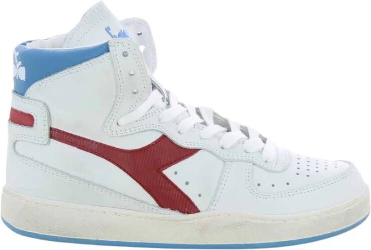 Diadora Sneakers Dames Lage sneakers Damesschoenen Leer MI basket Blauw combi - Foto 6