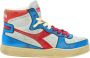 Diadora Sneakers Dames Hoge sneakers Damesschoenen Leer M basket metallic Goud - Thumbnail 12