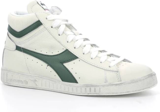 Retro Sneaker Game High Waxed Hoge sneakers Leren Sneaker Groen - Foto 15