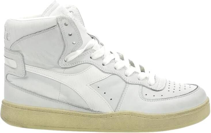 Diadora Heritage mi basket used sneakers heren wit c0657 white white leer 43 5(9+ ) - Foto 9