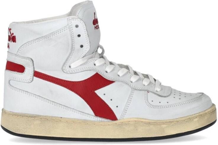 Diadora Heritage Mi Basket Used White Garnet Sneakers hoge-sneakers - Foto 4