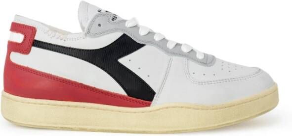 Diadora Sportieve Leren Sneakers Wit Effen
