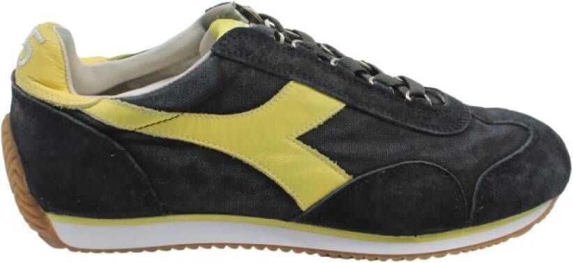 Diadora Stone Wash Black Phantom Canvas Sneakers Multicolor Heren