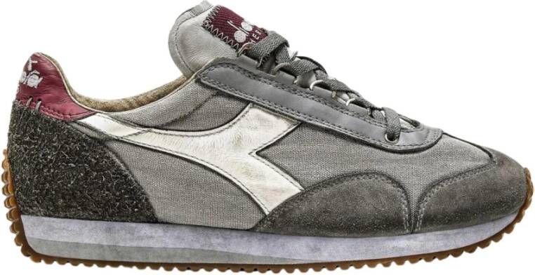 Diadora Geslachtsneutrale Heritage Sneakers Equipe H Dirty Stone Wash Evo Grijs Heren