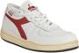 Diadora Heritage mi basket row cut sneakers wit c7114 white-garnet leer 42 5 (8+) - Thumbnail 9