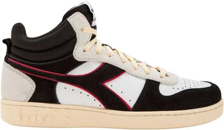 Diadora Suede Leren Sneakers Lente Zomer Collectie Black Heren