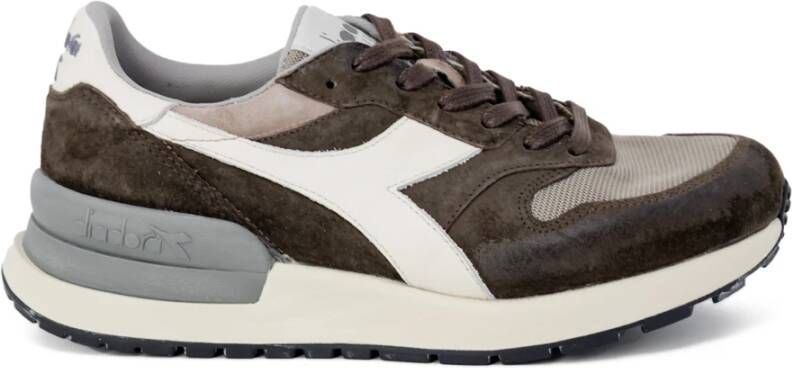 Diadora Retro Heren Conquest Suede Sneakers Brown Dames - Foto 4