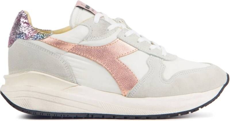 Diadora Sneakers Dames Lage sneakers Damesschoenen Canvas Venus iris dirty Glitter Wit combi