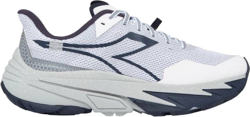 Diadora Trail Running Schoenen Wit Zilver Blauw