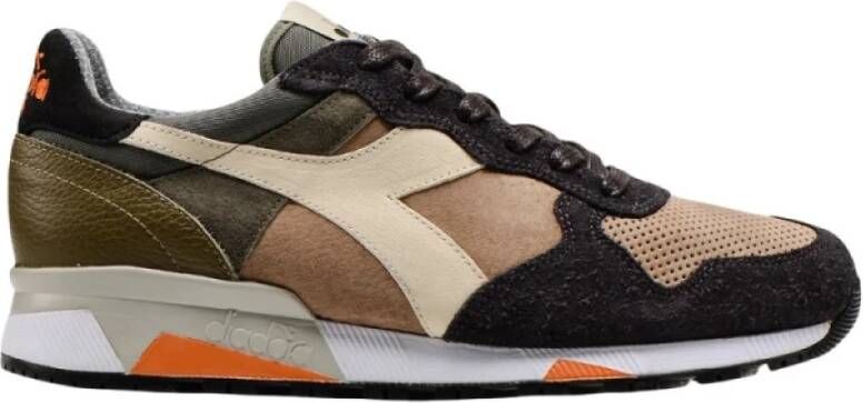 Diadora Trident 90 Leren Sneakers Kleur: Stoffig Groen Green Heren