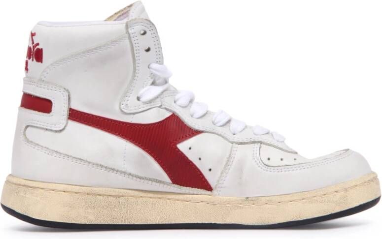 Diadora Heritage Mi Basket Used White Garnet Sneakers hoge-sneakers - Foto 5