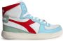 Diadora Sneakers Dames Lage sneakers Damesschoenen Leer MI basket Blauw combi - Thumbnail 12